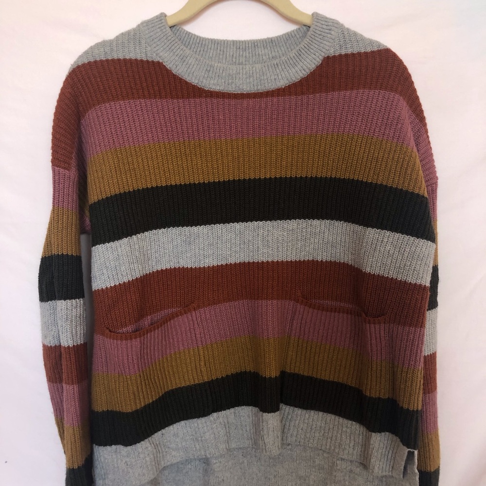Madewell Striped Patch Pocket Pullover Sweater - image 4